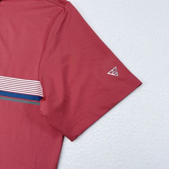 MAELREG Golf Polo Shirt Mens Size Medium Performance Stretch Cranberry Pink NEW‎ - Picture 4 of 11